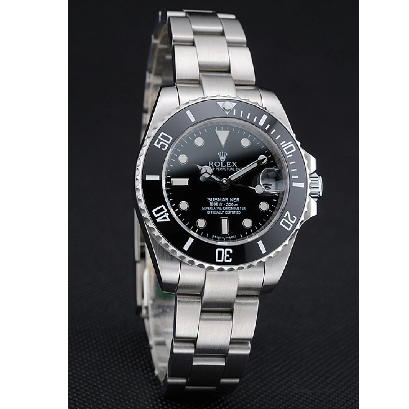Rolex copies cheap Dial Rolex Date Stainless Black 1454153 Bracelet Steel Submariner 0701